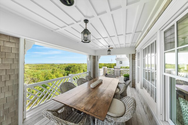 74 38th St, Avalon, NJ 08202 - wooden deck featuring outdoor dining space