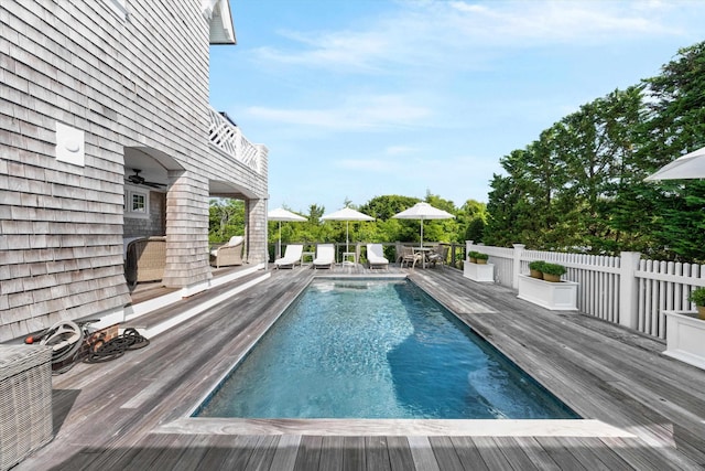 74 38th St, Avalon, NJ 08202 - view of pool featuring a deck and outdoor dining space