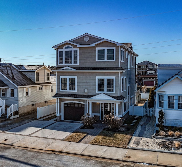 front of property featuring a garage