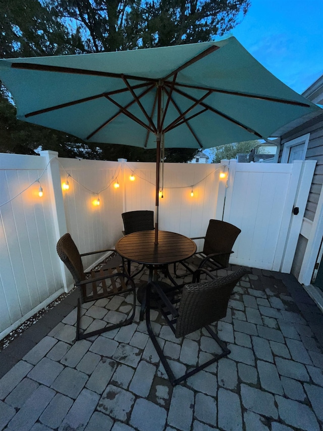 view of patio / terrace featuring outdoor dining space