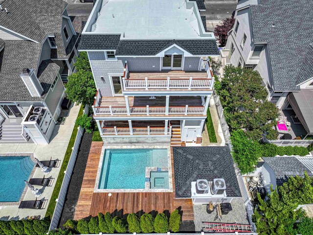 146 22nd St, Avalon, NJ 08202 - bird's eye view of a pool area