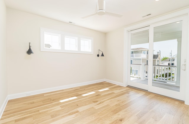 146 22nd St, Avalon, NJ 08202 - empty room featuring light wood finished floors and a ceiling fan