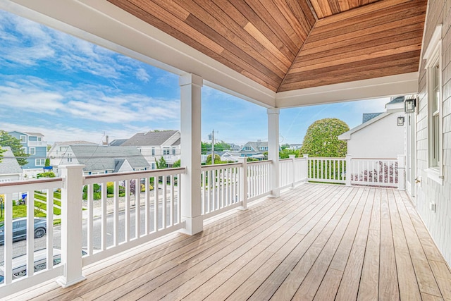 146 22nd St, Avalon, NJ 08202 - wooden terrace featuring a residential view