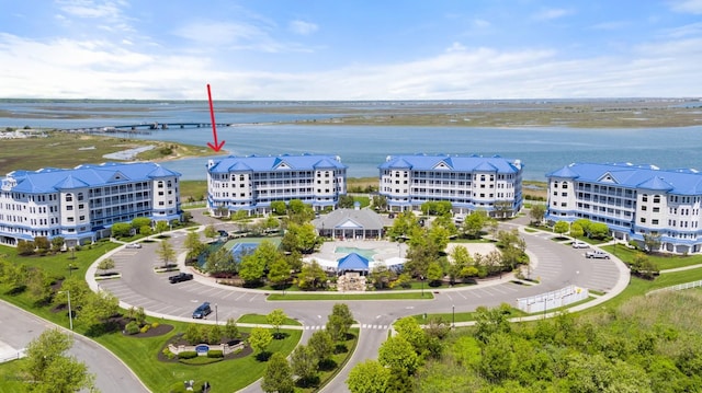 3401 Seaboard Cir Unit 3401, North Wildwood, NJ 08260 - bird's eye view featuring a water view