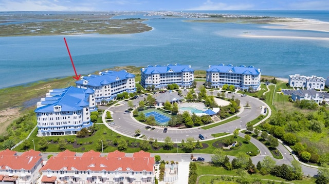 3401 Seaboard Cir Unit 3401, North Wildwood, NJ 08260 - drone / aerial view with a water view