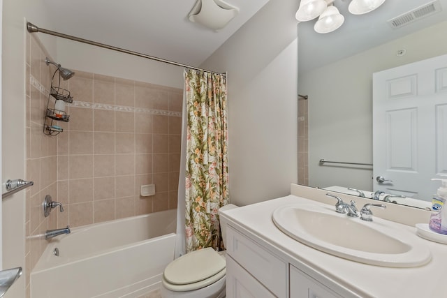3401 Seaboard Cir Unit 3401, North Wildwood, NJ 08260 - bathroom featuring shower / tub combo, vanity, toilet, and visible vents