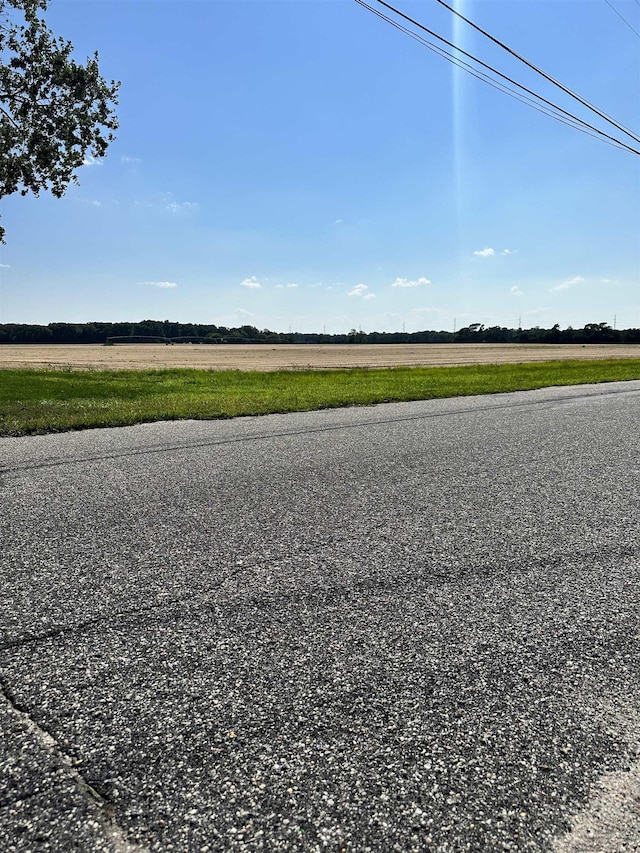 view of street with a rural view