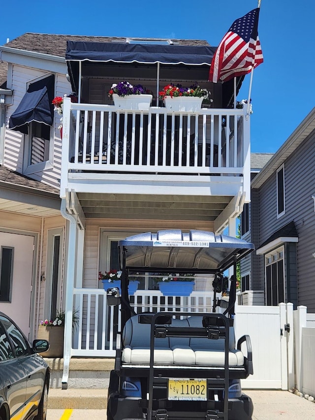 exterior space with a balcony