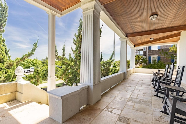 view of patio with covered porch