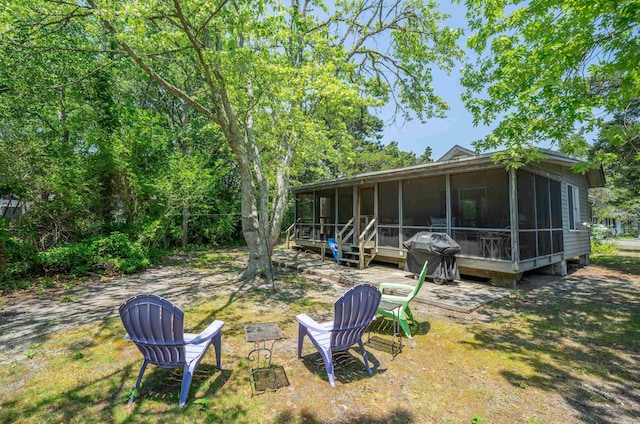 408 Princeton Ave, Cape May Point, NJ 08212 - view of yard with a sunroom