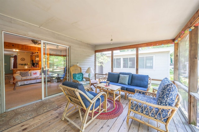 408 Princeton Ave, Cape May Point, NJ 08212 - sunroom / solarium with outdoor lounge area and ceiling fan