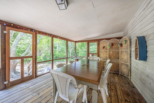 408 Princeton Ave, Cape May Point, NJ 08212 - sunroom featuring vaulted ceiling and outdoor dining space