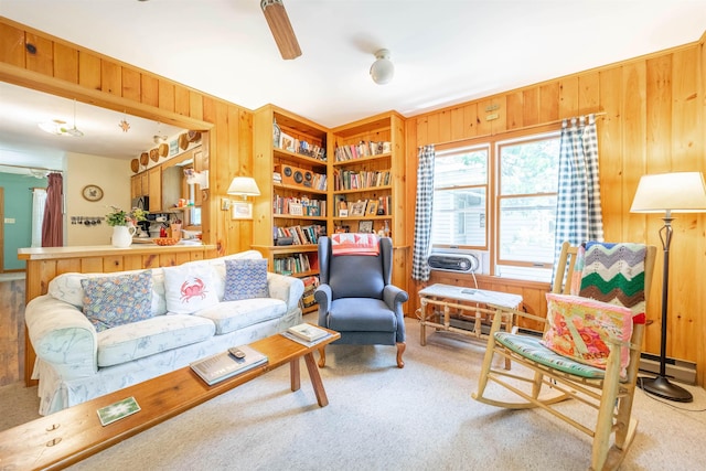 408 Princeton Ave, Cape May Point, NJ 08212 - living room with wooden walls and carpet