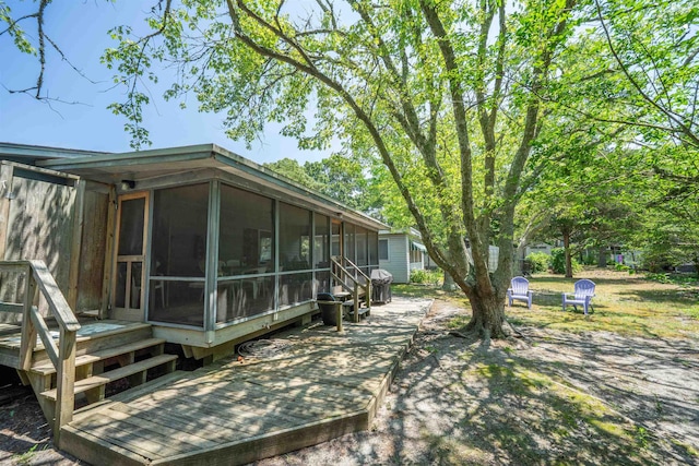 408 Princeton Ave, Cape May Point, NJ 08212 - rear view of house with a sunroom