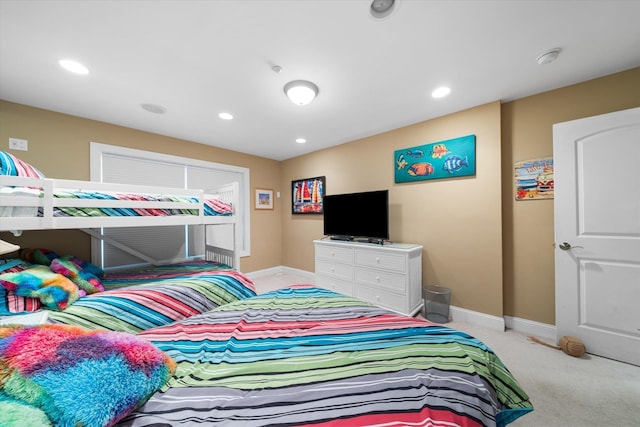 view of carpeted bedroom