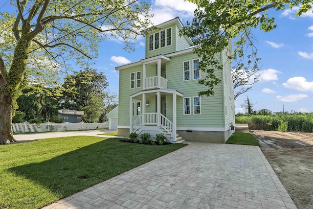 9 N 8th St, Del Haven, NJ 08251 - view of front of home with a balcony and crawl space