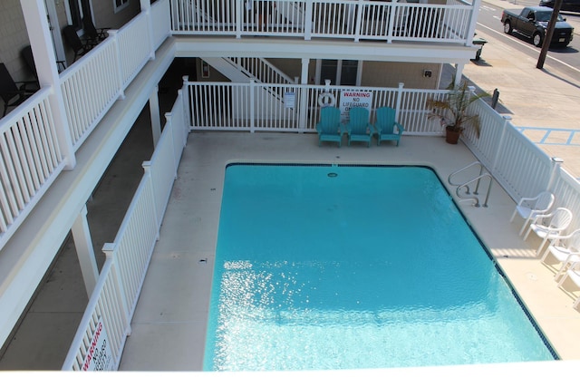 view of pool with a patio area