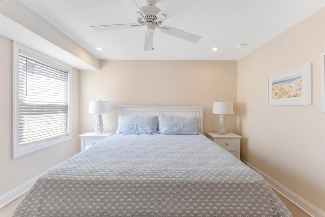 120 W 1st Ave Unit 1, North Wildwood, NJ 08260 - bedroom with recessed lighting and a ceiling fan