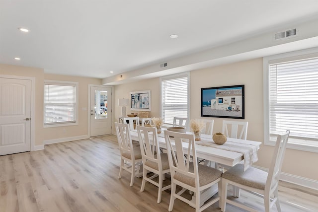 120 W 1st Ave Unit 1, North Wildwood, NJ 08260 - dining space with healthy amount of natural light, light wood-style flooring, and recessed lighting
