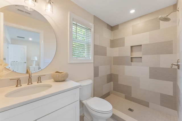 120 W 1st Ave Unit 1, North Wildwood, NJ 08260 - full bathroom with a tile shower, vanity, and recessed lighting