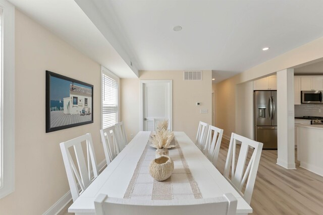 120 W 1st Ave Unit 1, North Wildwood, NJ 08260 - dining space featuring light wood-style floors and recessed lighting