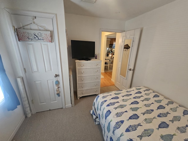 view of carpeted bedroom