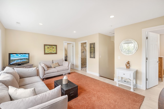 735 Maple Ave, West Cape May, NJ 08204 - living room featuring recessed lighting