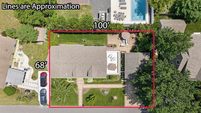 735 Maple Ave, West Cape May, NJ 08204 - aerial view of property and surrounding area featuring property parcel outlined