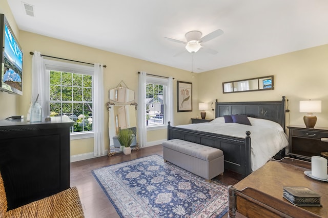 735 Maple Ave, West Cape May, NJ 08204 - bedroom featuring wood finished floors and ceiling fan