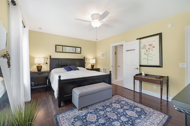 735 Maple Ave, West Cape May, NJ 08204 - bedroom with wood finished floors and a ceiling fan