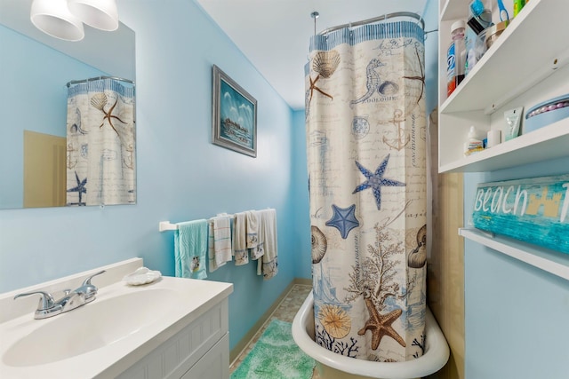 214 W 12th Ave, North Wildwood, NJ 08260 - bathroom with vanity and a shower with curtain