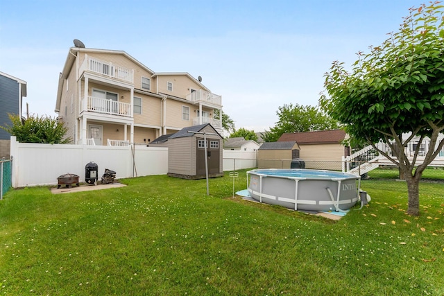 214 W 12th Ave, North Wildwood, NJ 08260 - fenced backyard featuring a storage shed and a fire pit