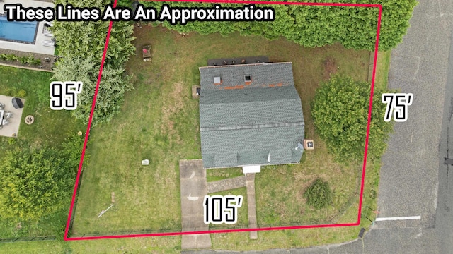 100 Oakdale Ave, Villas, NJ 08251 - aerial view of property and surrounding area featuring property parcel outlined