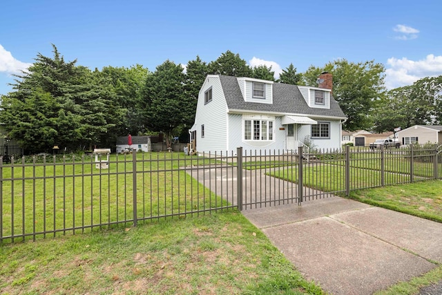 100 Oakdale Ave, Villas, NJ 08251 - dutch colonial with a fenced front yard, a chimney, roof with shingles, a gate, and driveway