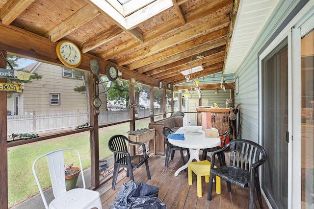 100 Oakdale Ave, Villas, NJ 08251 - sunroom with a skylight and lofted ceiling
