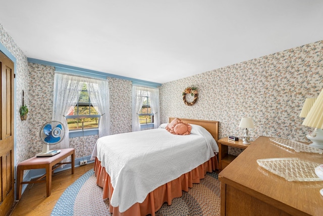 2320 Shore Rd, Ocean View, NJ 08210 - bedroom featuring wallpapered walls and light wood-style flooring