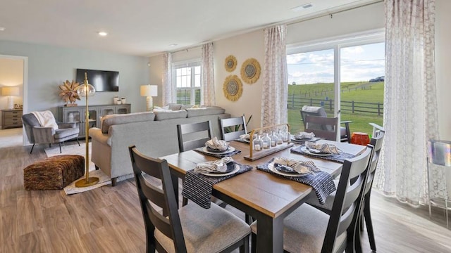 214 Bentz Ave, Villas, NJ 08251 - dining area featuring light wood-type flooring and recessed lighting