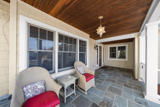 view of patio with a porch