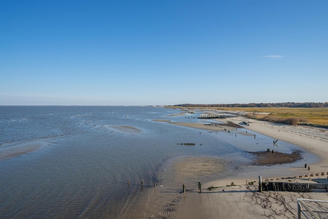 water view with a view of the beach