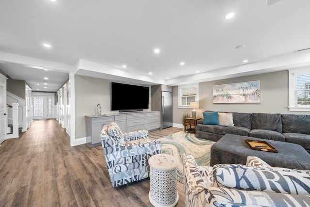 2958 Avalon Ave, Avalon, NJ 08202 - living area with wood finished floors and recessed lighting