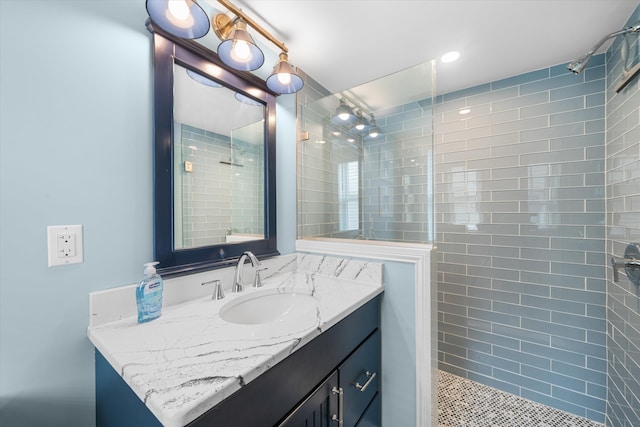 2958 Avalon Ave, Avalon, NJ 08202 - bathroom featuring vanity and tiled shower