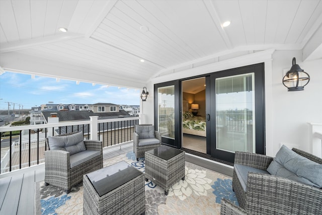 2958 Avalon Ave, Avalon, NJ 08202 - wooden terrace featuring outdoor lounge area