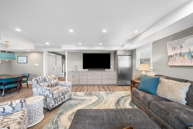 2958 Avalon Ave, Avalon, NJ 08202 - living room featuring light wood finished floors and recessed lighting