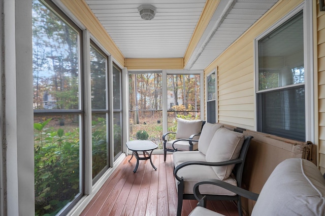 sunroom featuring a healthy amount of sunlight