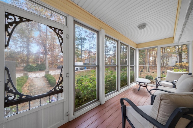 view of sunroom