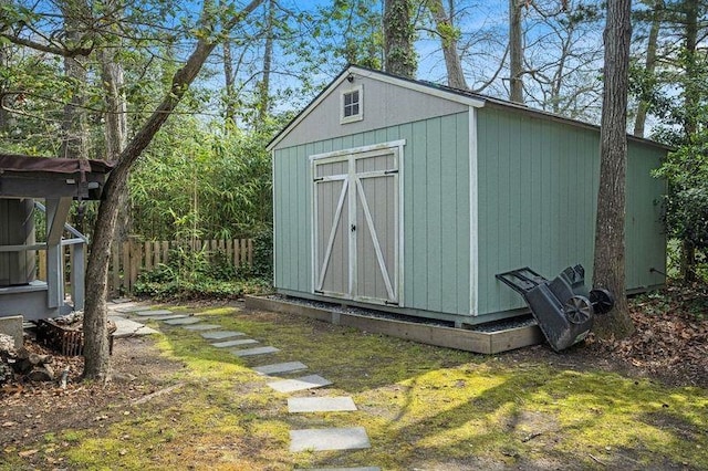 331 Holly Ln, Erma, NJ 08204 - view of shed featuring fence