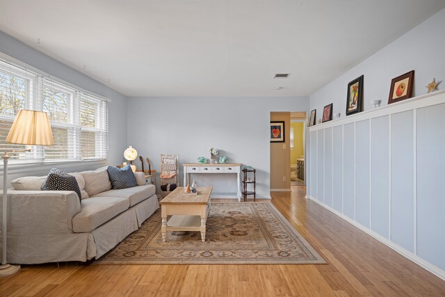 331 Holly Ln, Erma, NJ 08204 - living room featuring visible vents, baseboards, and wood finished floors