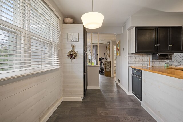 331 Holly Ln, Erma, NJ 08204 - hallway featuring baseboards, dark wood-type flooring, and a healthy amount of sunlight