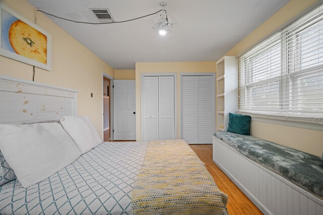 331 Holly Ln, Erma, NJ 08204 - bedroom featuring two closets, visible vents, and light wood-type flooring