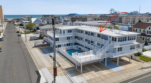 2001 Surf Ave Unit 11, North Wildwood, NJ 08260 - bird's eye view of a pool area and a large body of water